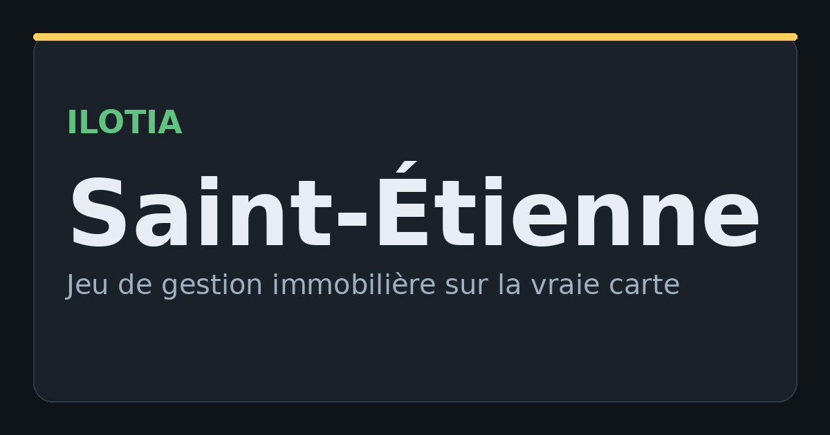 Plateau Ilotia de Saint-Étienne généré à partir des bâtiments OpenStreetMap, candidat à la prochaine saison